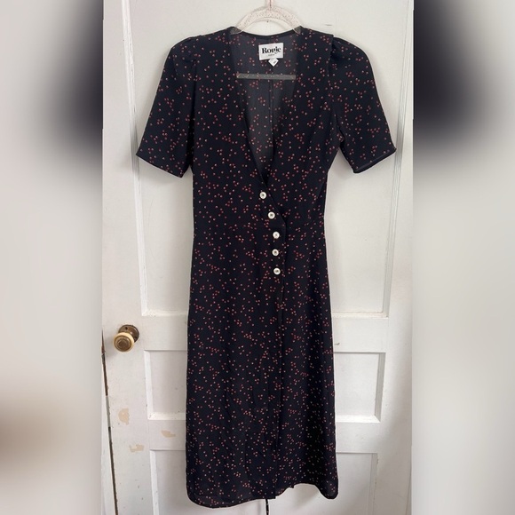 Rouje Gabin Wrap Mini Dress in Bordeaux Selena Gomez Size 2 - Picture 2 of 8